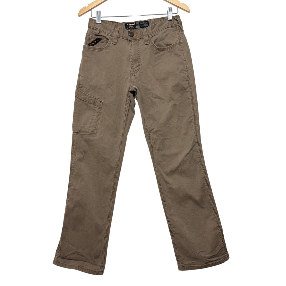 Ariat Men's Rebar M4 Work Pants 28x30 Khaki Relaxed Straight Utility Hiking